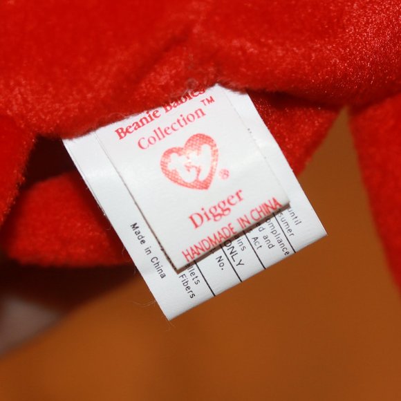 ty beanie baby digger Crab, 4th gen PVC1995 Canada Tush NWT  collector quality - Picture 2 of 4